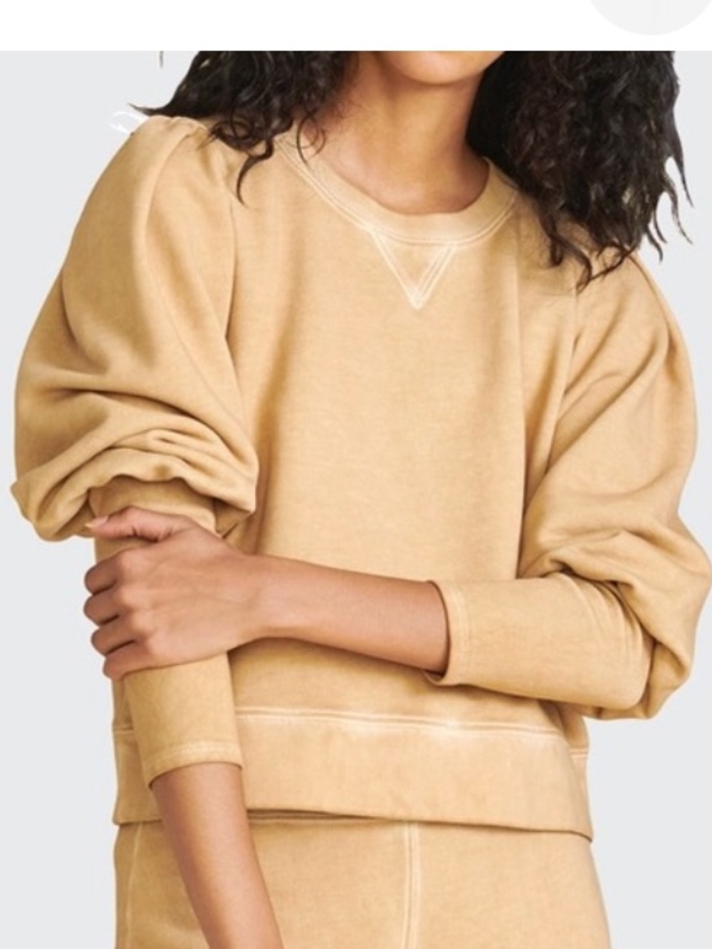 Veronica Beard Analeigh Tan Crewneck sweatshirt size Small